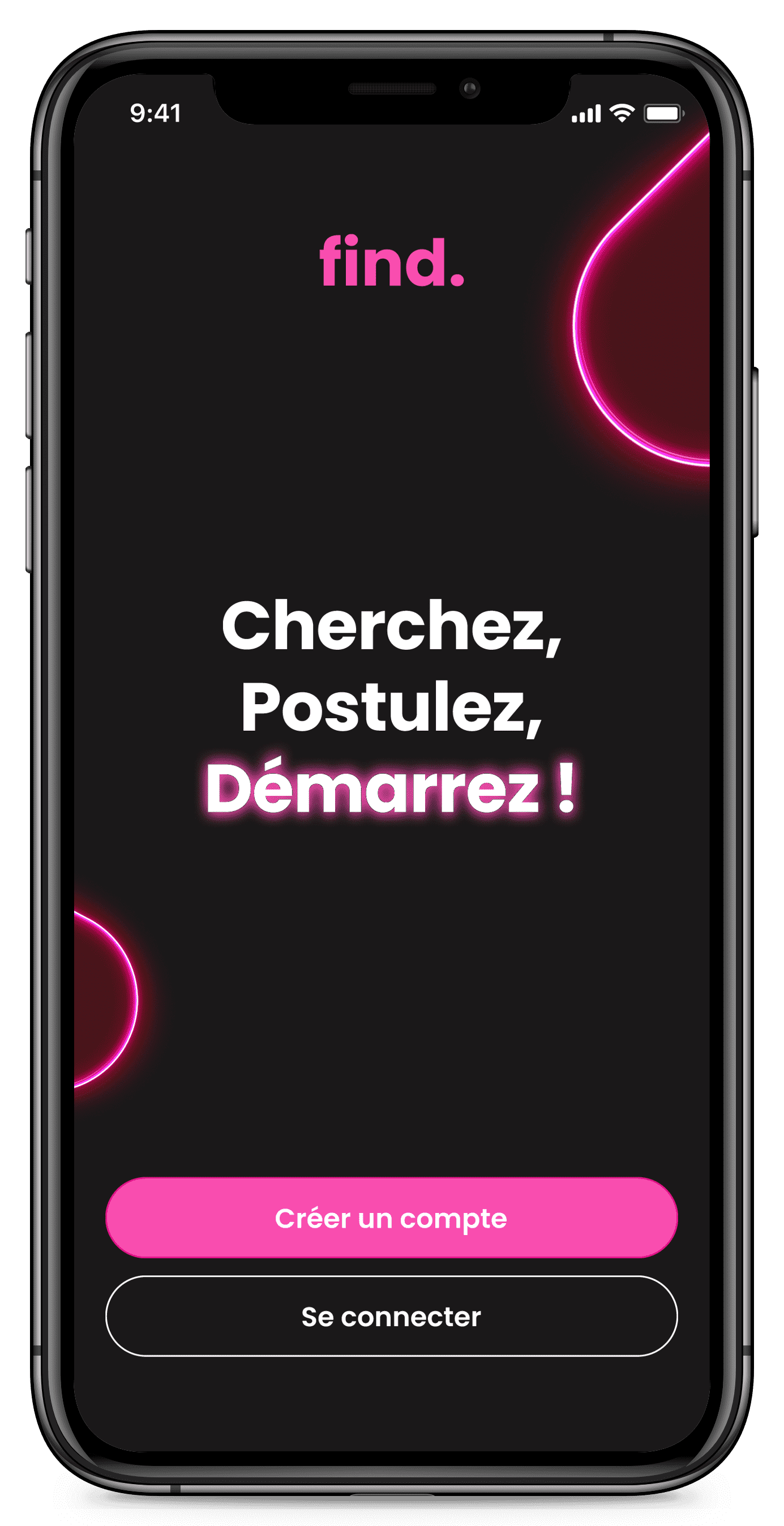 Phone displaying the app
